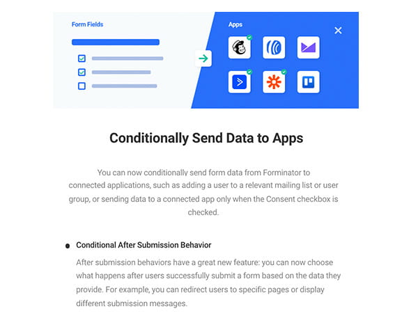Image of apps in Forminator