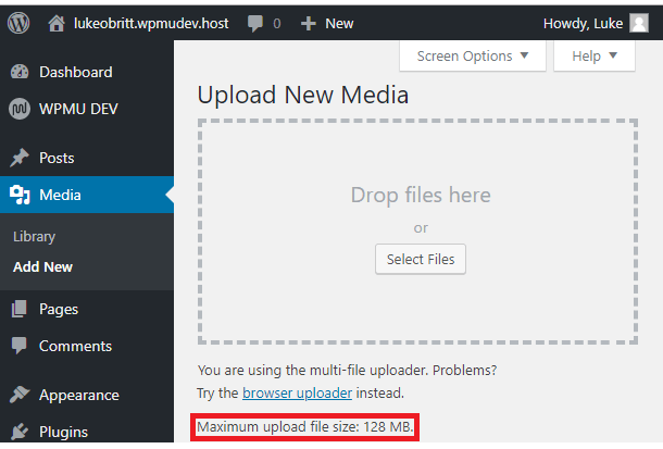 How to check max file upload limit