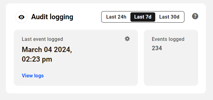 The Hub - Security - Audit Logging