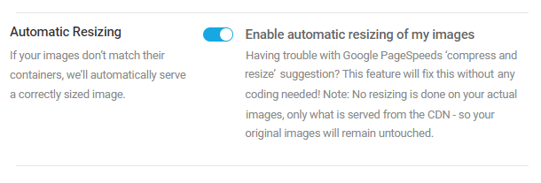 enable automatic resizing