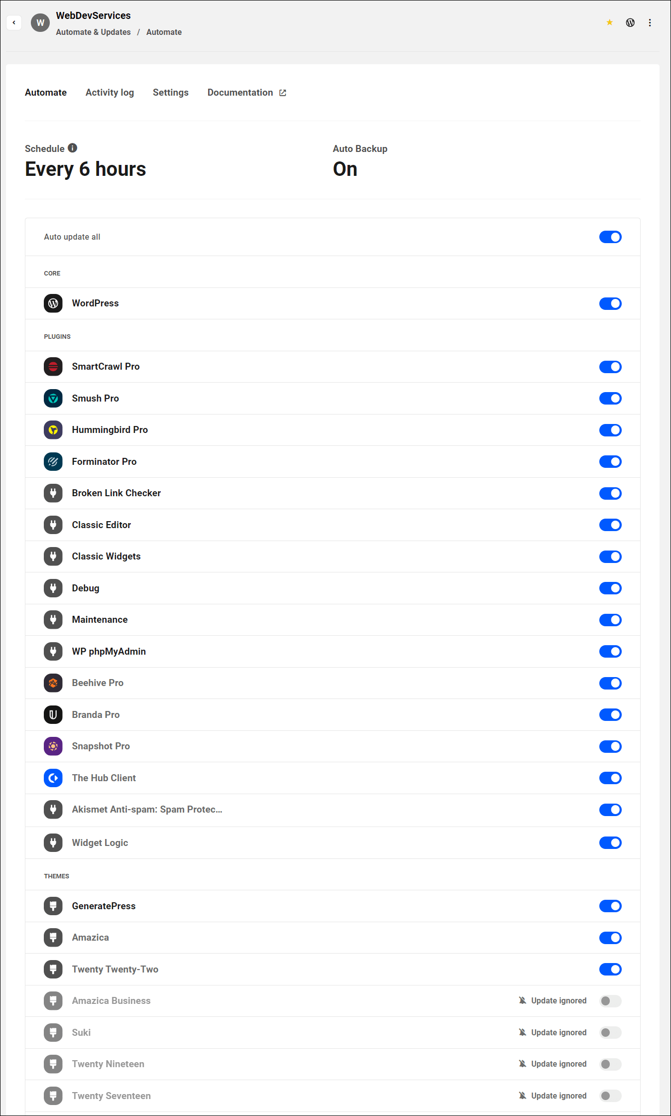 The Hub - Automate - Update schedule