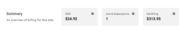 Site invoice summary in Client Billing