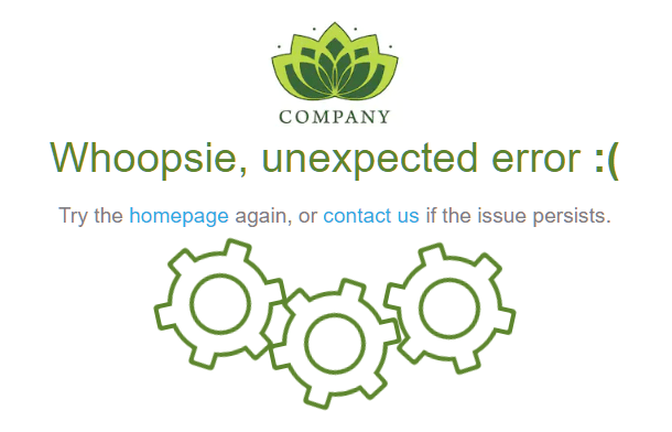 Customized error 500 page example