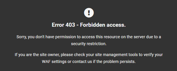 Default WPMU DEV error 403 page