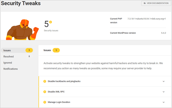 Defender - Security Tweaks - Issues