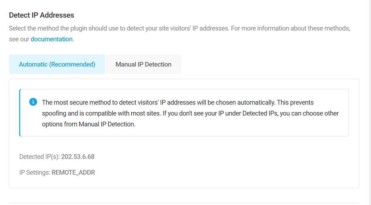 detect ip automatic