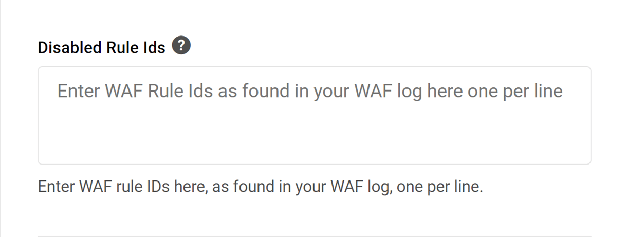 disable rule id