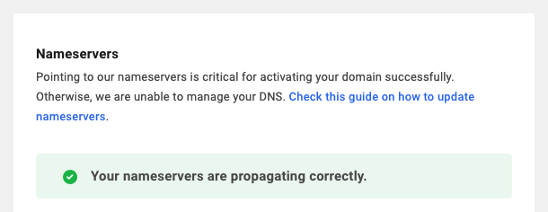 WPMU DEV nameservers have propagated
