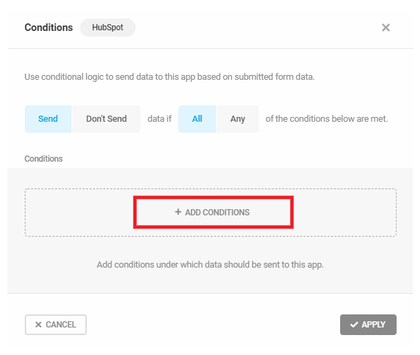 Send data conditionally to 3rd-party apps in Forminator