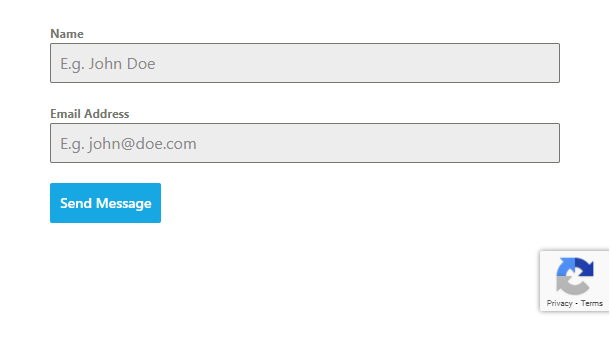 Google reCAPTCHA badge in a Forminator form
