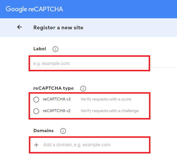 Configure Google reCAPTCHA