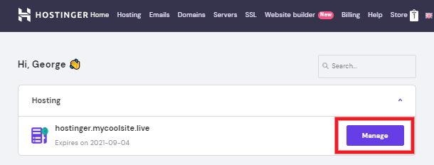 Accessing FTP accounts at Hostinger