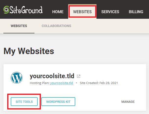 Accessing FTP accounts at Siteground