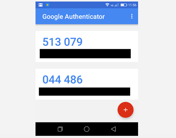 Google authenticator. 