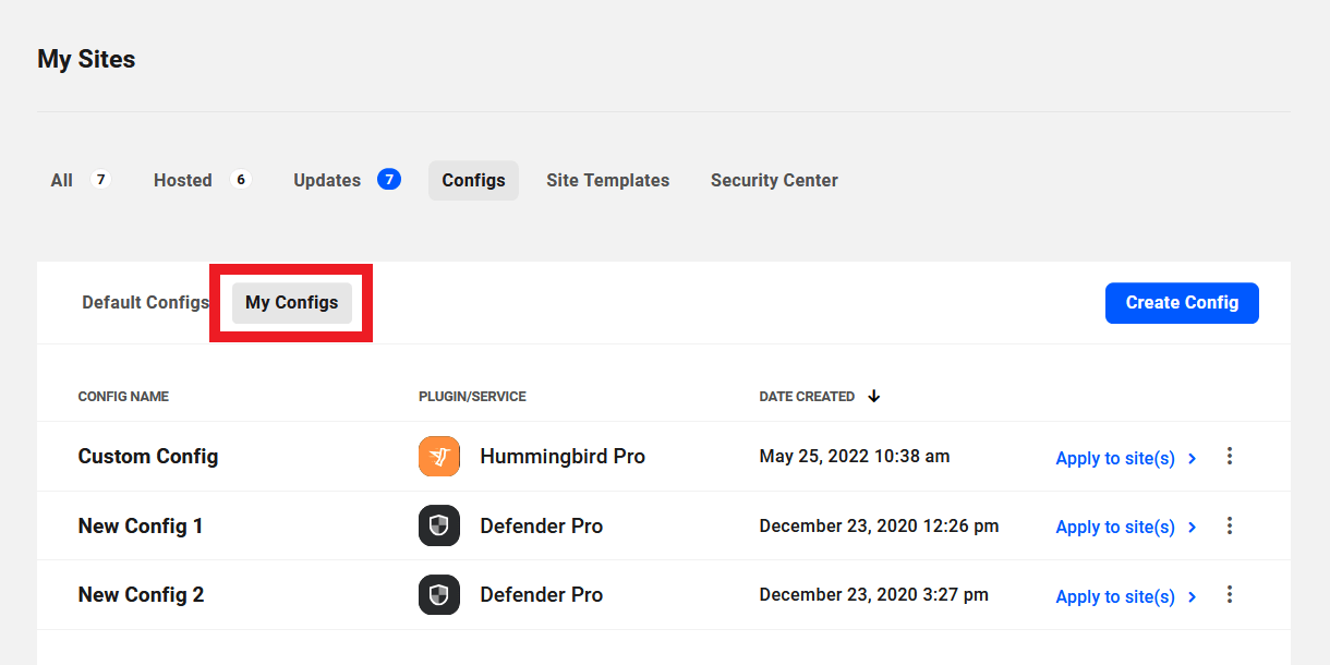 Custom plugin & service configs in The Hub