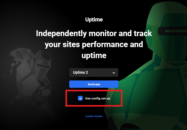 Activate Uptime in the Hub and apply a config