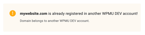 Domain already registered