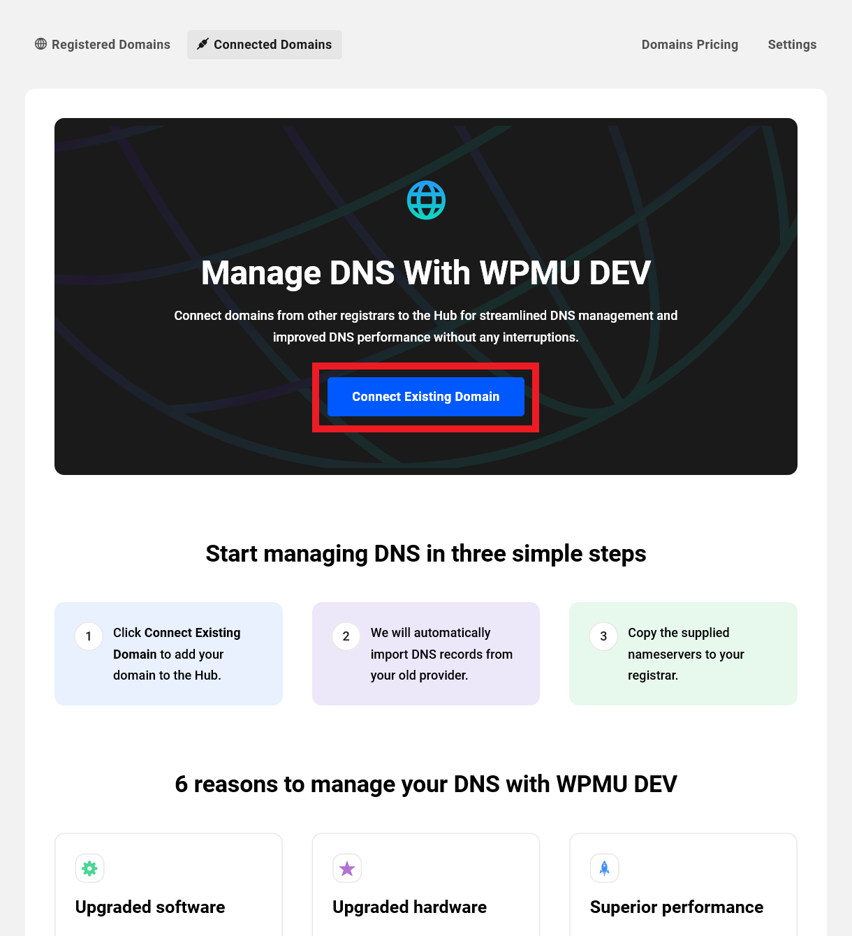 Connect a new domain to WPMU DEV
