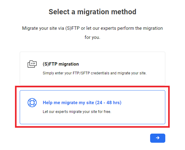 Migrate an existing site by WPMU DEV staff