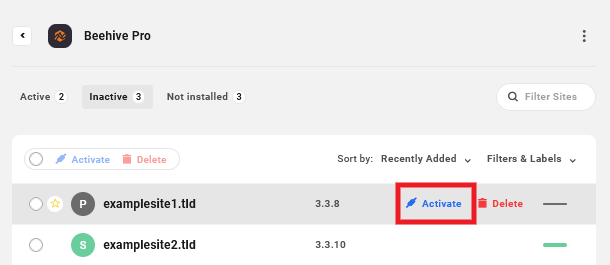 Activate plugins