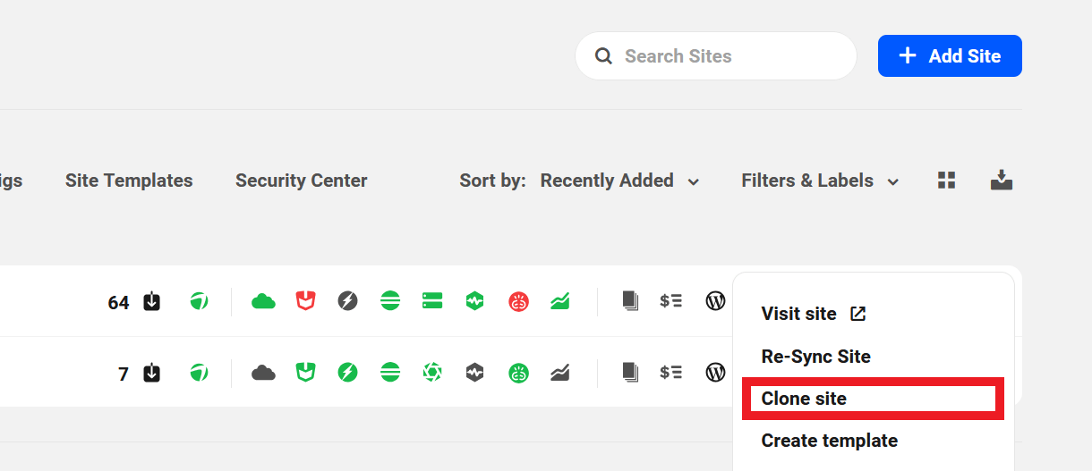 Clone a WPMU DEV hosted site