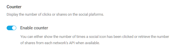Enable share counter in Hustle social sharing module