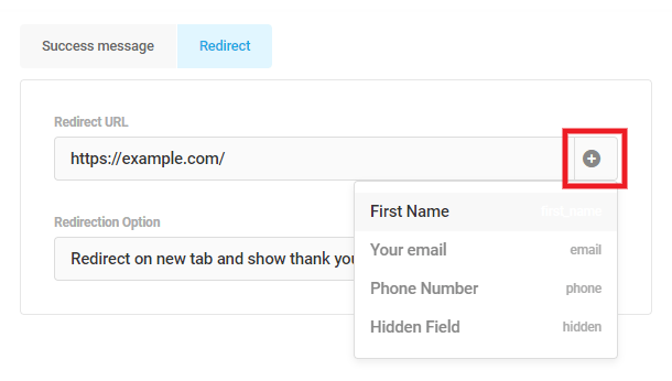 Redirect user after submission