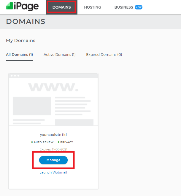 Login to iPage account