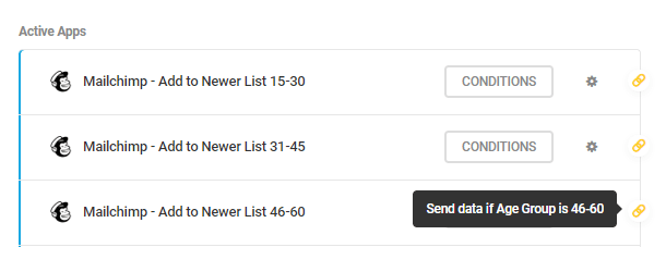 Send data conditionally to MailChimp from a Forminator form