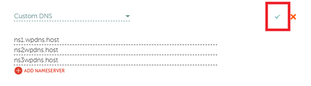 Nameservers edited at Namecheap