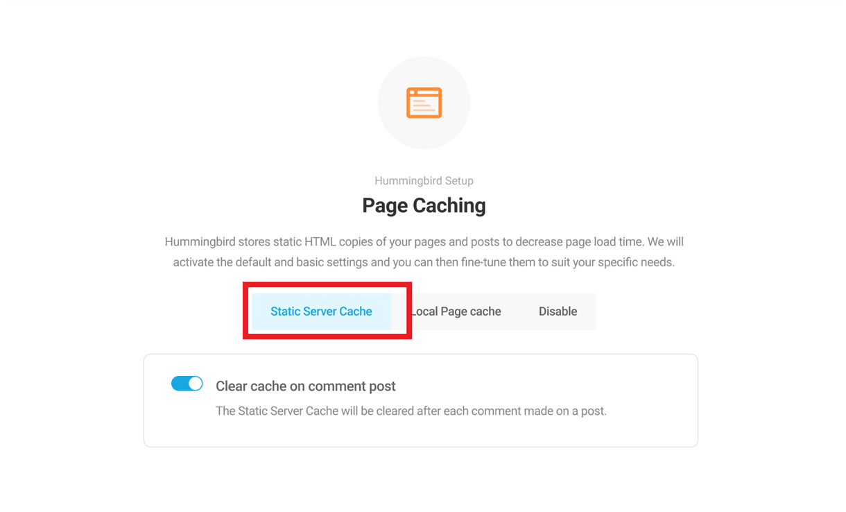 page caching ssc