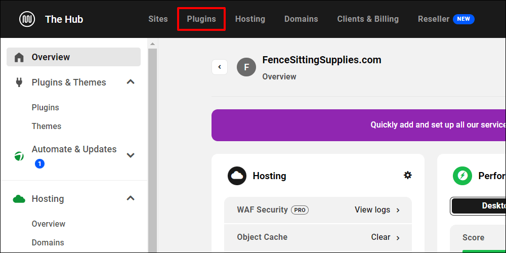 The Hub's Plugins Manager