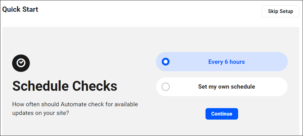 Automate schedule checks screen