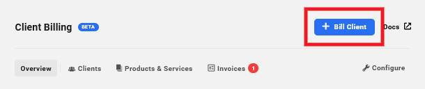 Allows the user to create and send new invoices to clients.