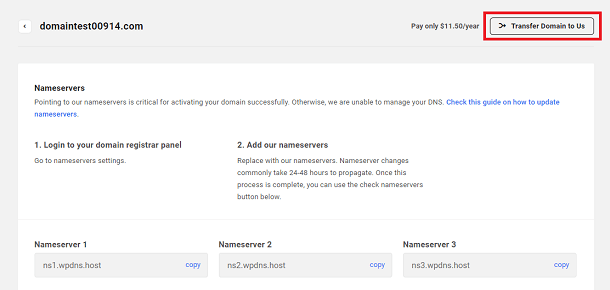 Transfer connected domains
