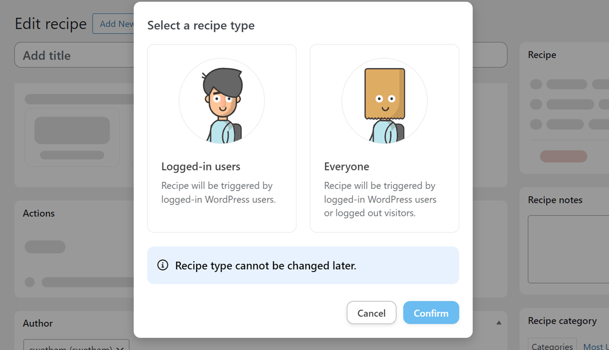 uncanny recipe type