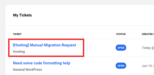 hub migration manual ticket