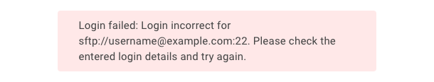 login incorrect